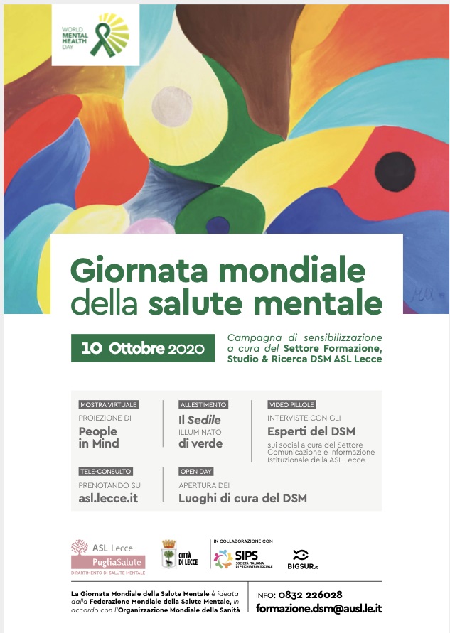 10 ottobre 2020: Giornata mondiale della salute mentale